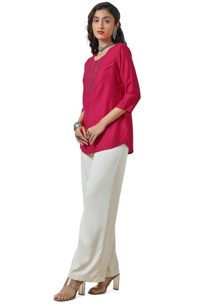 Soch WomenS Regular Fit Tunic Shirt (Ewa4Tu30135A_Fuchsia