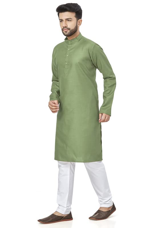 Be Active 100% Cotton Stylish Trendy Solid Pattern Full Sleeve Comfortable MenS Kurta Pyjama Set Gives Rich Look Rfsk0001_31_Se