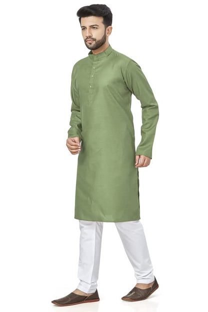 Be Active 100% Cotton Stylish Trendy Solid Pattern Full Sleeve Comfortable MenS Kurta Pyjama Set Gives Rich Look Rfsk0001_31_Se