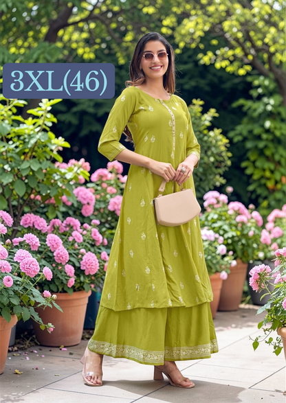 Summer Cotton Kurti plazzo set