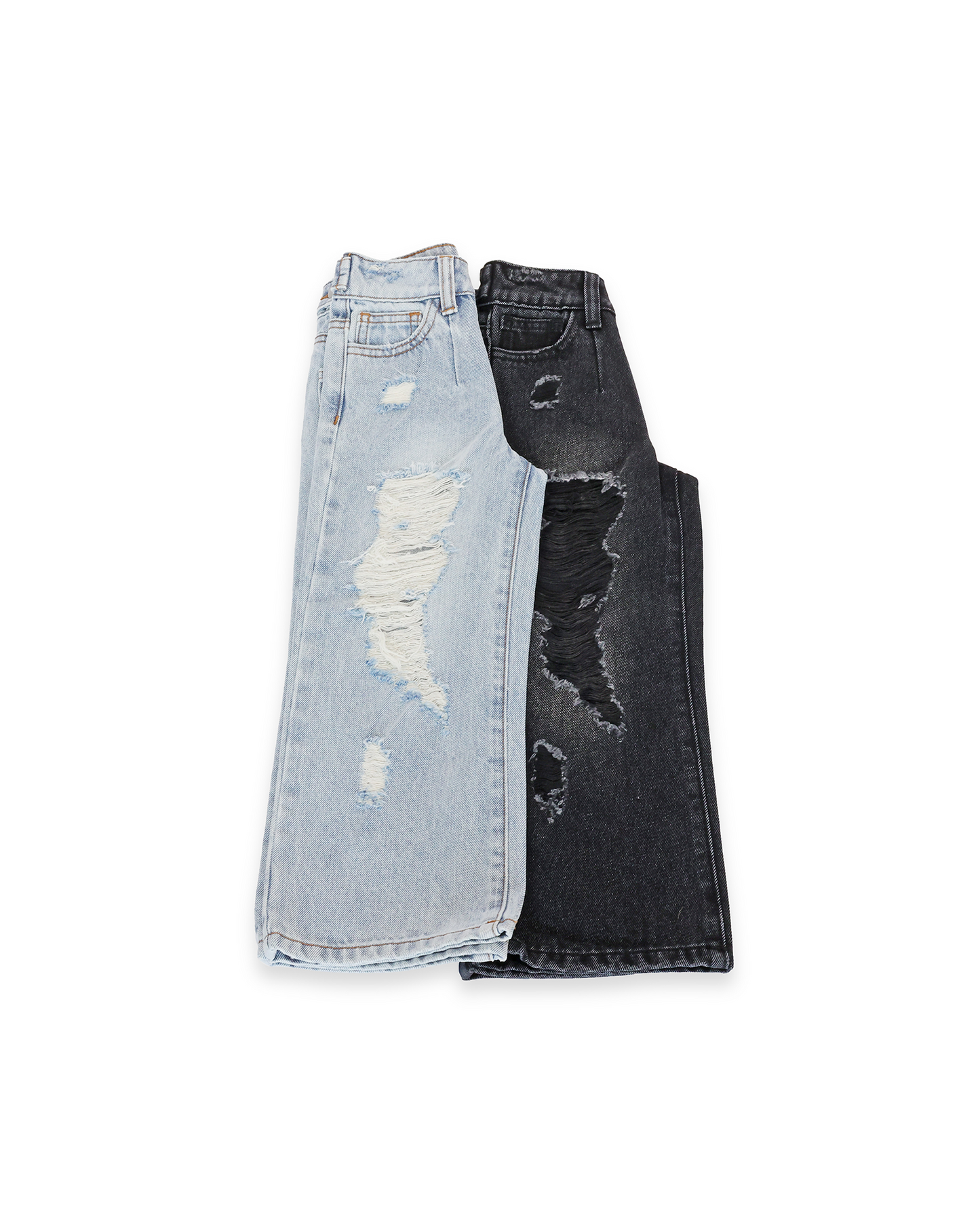 Fly Girl Distressed Denim - Light Wash