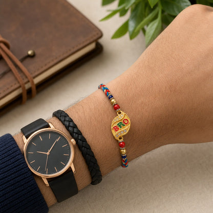 Premium Designer BRO Rakhi for Brother – Rakhi Thread, Rakhi Bracelet, Traditional Raksha Bandhan Gift for Bhaiya