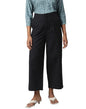 Fabindia Women Cotton Linen Ankle Length Casual Pant Black_Xs