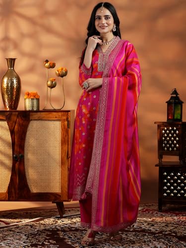 Libas WomenS Silk Blend Kurta Set (278890R