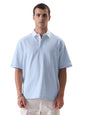 The Souled Store Solids: Powder Blue Mens and Boys Oversized fit Solid Half Sleeve Cotton Blue Color Mens Oversized Polo T-Shirt