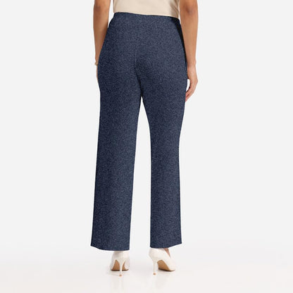 BlissClub Work-to-Wine Twill Flare Pants -Tall Above 55, Twill Pattern, Cotton Pants, Breathable and Stretchy