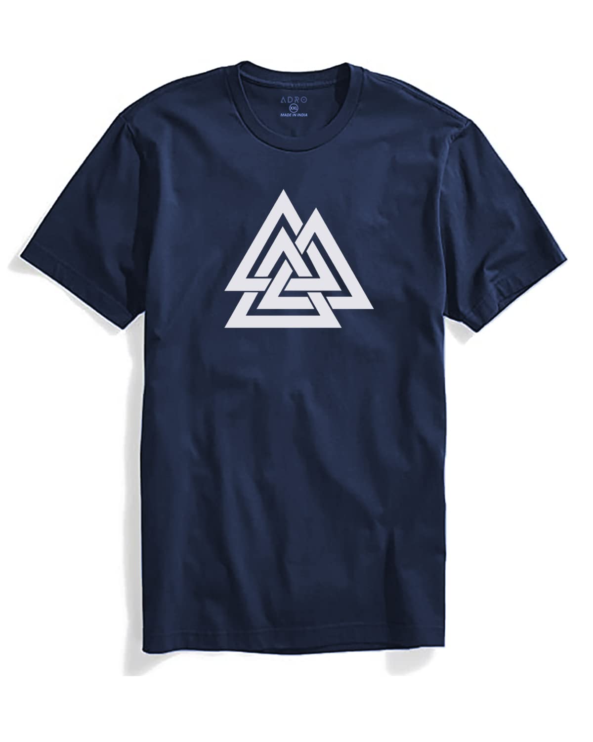 ADRO Triangle Mens Printed T-Shirt (RNR-M-TKT-NB_Navy)