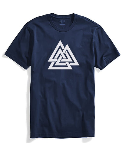 ADRO Triangle Mens Printed T-Shirt (RNR-M-TKT-NB_Navy)