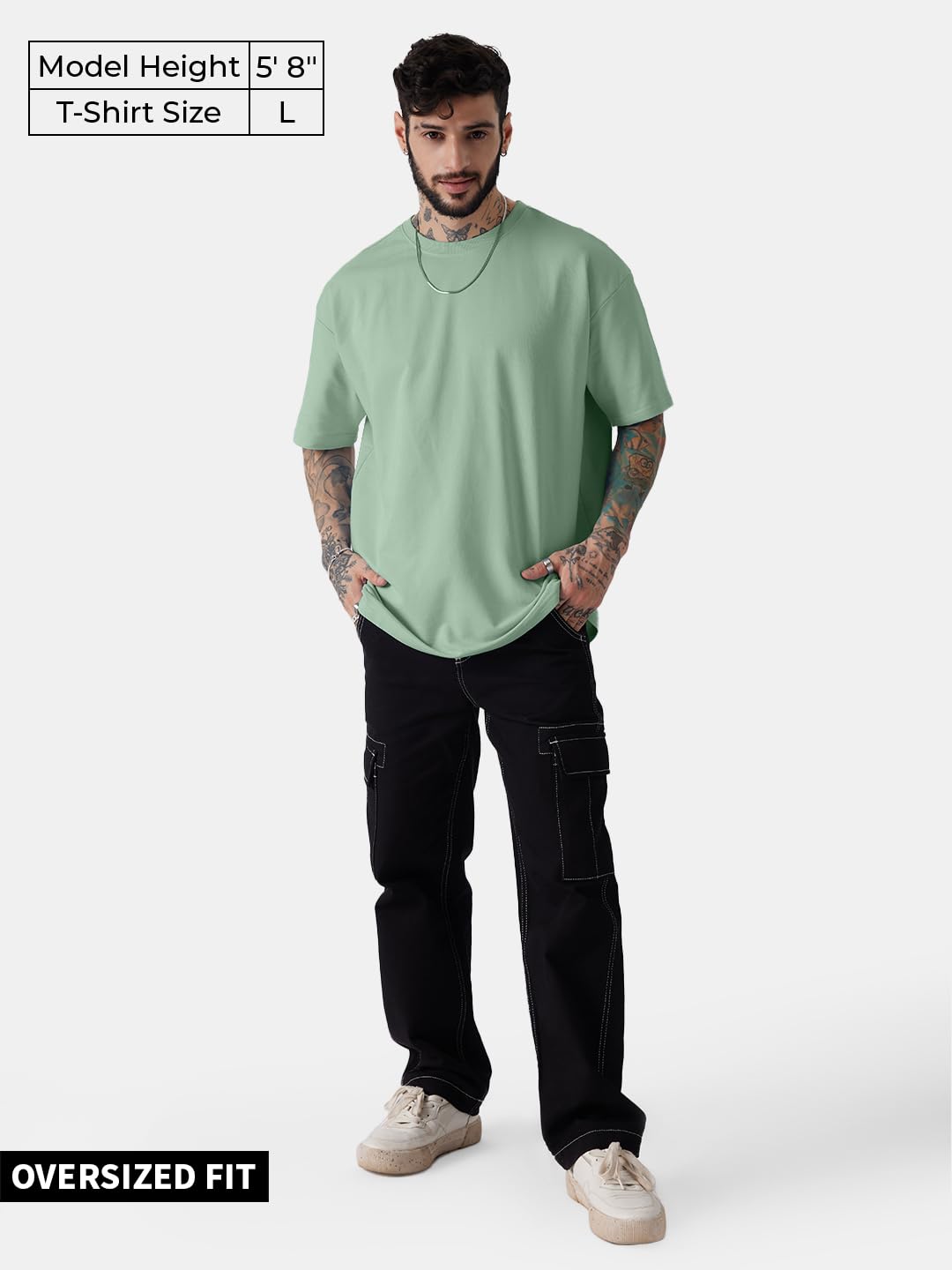 The Souled StoreSolids: Jade GreenOversized T-Shirts