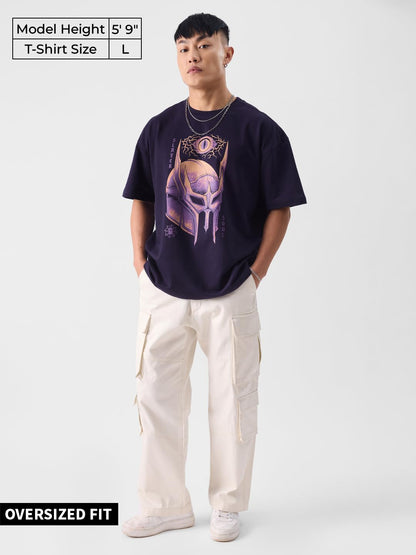 The Souled Store Original Slayer Men Oversized T-Shirts Purple