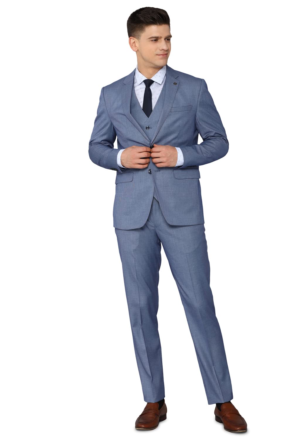 Allen Solly Men Slim Fit Solid Polyester Suit