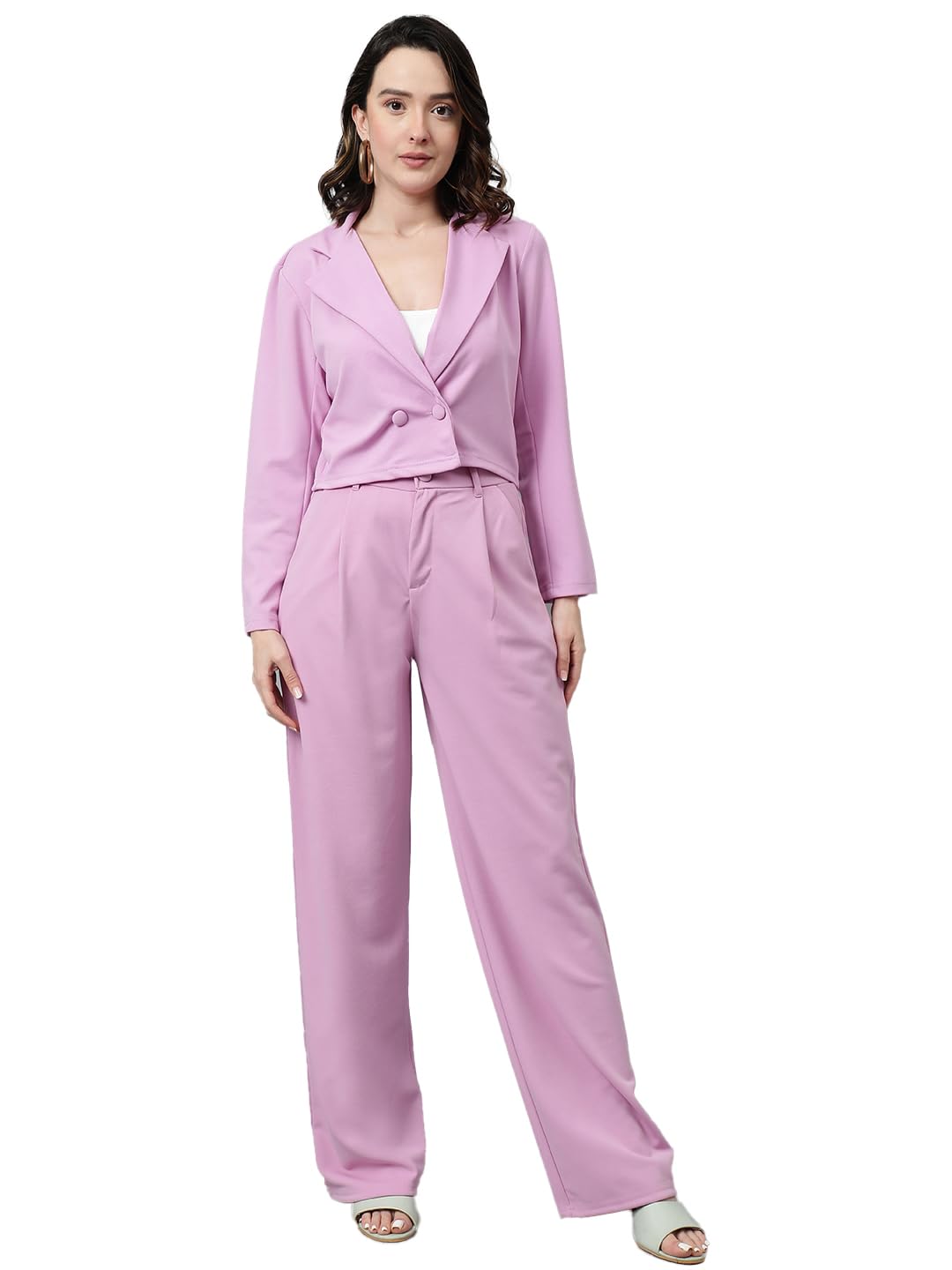 Kotty WomenS Dress Pant With Blazer Co-Ords Set