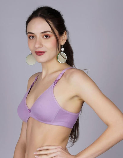 Fabme WomenS Cotton Seamless Nursing Bra (Br0219_Lavender_34)