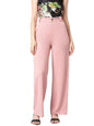 Kotty WomenS High Rise Cotton Blend Relaxed Fit Trousers Peach Pink