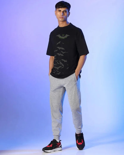 Bewakoof Official DC Merchandise Mens Printed Oversized Fit Half Sleeve Round Neck Cotton T-Shirt