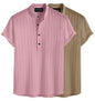 Deelmo Combo Of MenS Polyster Kurta With Mandarin Collar, Half Placket Buttons, Front Pocket | Half Sleeves | Soft & Breathable