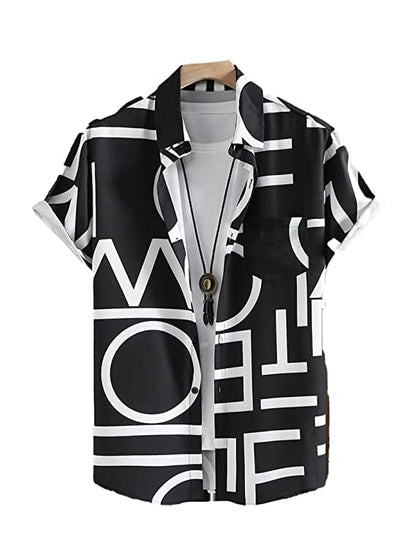 LookMark Mens Cotton Blend Casual Beach Wear Shirts | Stylish Printed Shirts for Men | Comfortable Summer Wear | Party, Vacatio