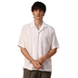 Campus Sutra Mens Daisy White Argyle-Textured Oversized Shirt for Casual Wear | Cuban Collar | Short Sleeve | Button Closure |