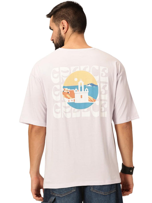 Thomas Scott Mens Oversized Fit T-Shirt (TSKOversized_Lavender Greece