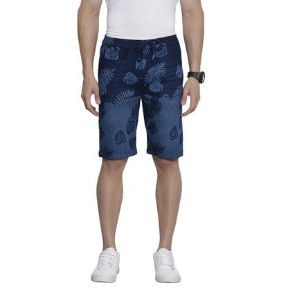 The Indian Garage Co Men Regular Fit Solid Mid-Rise Denim Shorts