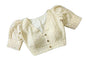 Pujia Mills WomenS Cotton Chikankari Embroidery Work Readymade Saree Blouse Readymade Puff Sleeve For Women V Neck Fancy Blouse