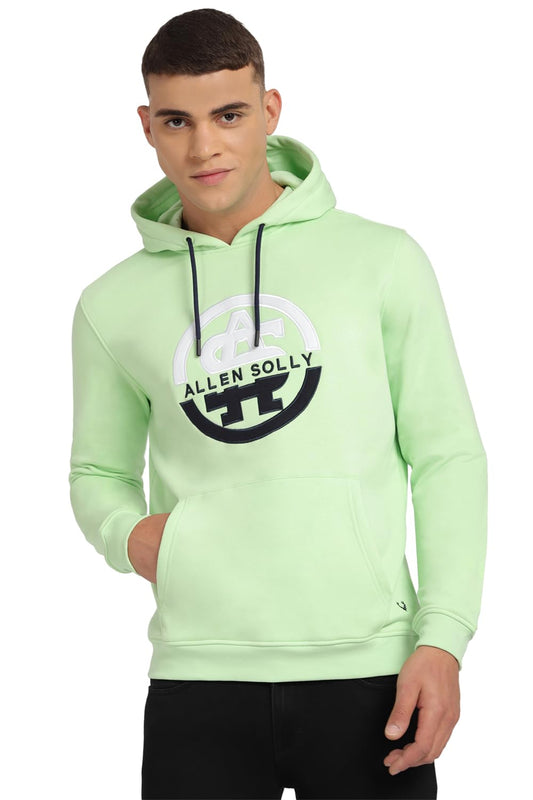 Allen Solly Men Printed Casual Full Sleeve Hooded Hoodie
