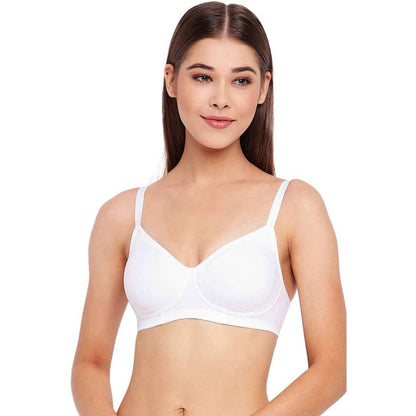 Enamor A042 Side Support Shaper Supima Cotton Everyday Bra - Non-Padded, Wirefree & High Coverage White