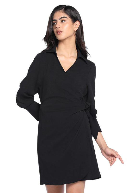 Dennis Lingo Dl Woman Polyester Blend Wrap Knee-Length Dress