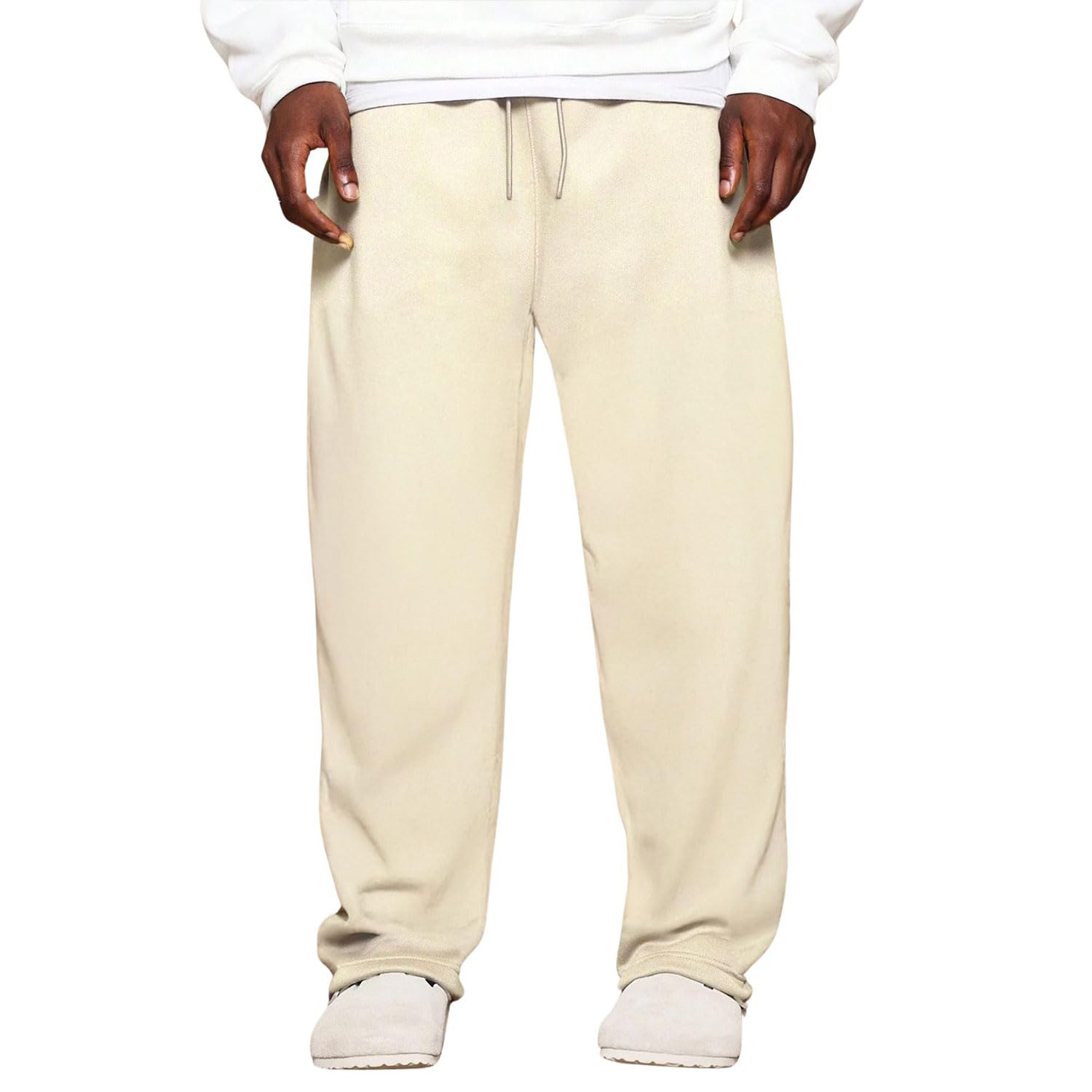 Nobero MenS Straight Sweatpants (1M-Bwjg-R0174-Nb_Arctic Wolf