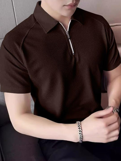 Greciilooks Regular Fit T-Shirt For Men (Gl-M.T Mt1230_Dark Brown