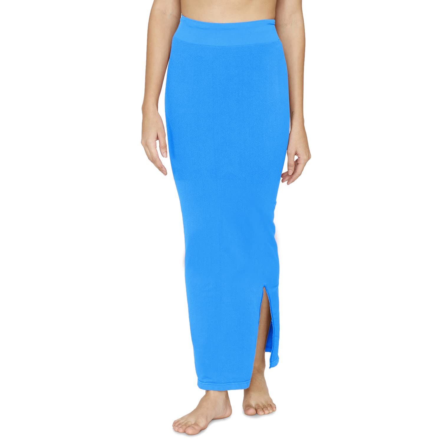 Zivame All Day Seamless Mermaid Saree Shapewear with Removable Drawcord for Women - Blue1