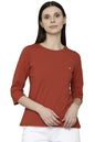 Allen Solly Women Solid Cotton T-Shirt
