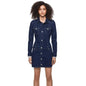 Pepe Jeans WomenS Cotton Classic Knee-Length Dress (Pl952610_Blue_Xs), Casual Dress