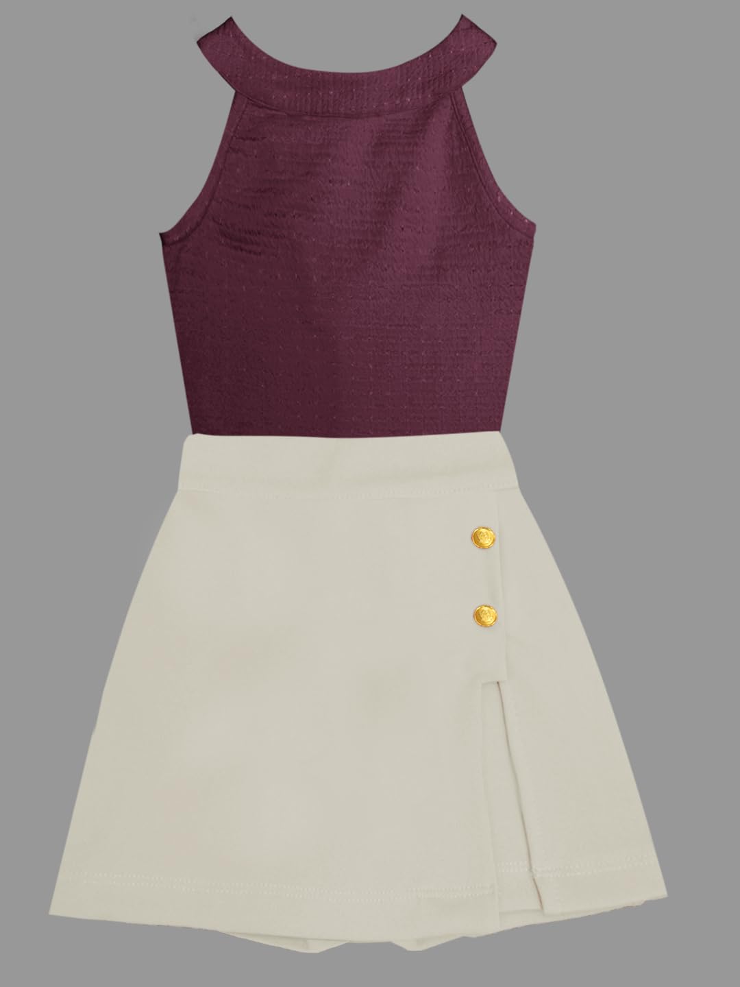 A.T.U.N. (ALL THINGS UBER NICE) Girls Stylish Two Piece Outfit Set with Sleeveless Tank Top and Skort | Casual Summer Clothing