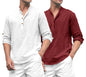 Royalscout Combo Of MenS Solid Cotton Blend Full Sleeve Straight Kurta Shirt (Pack Of 2)