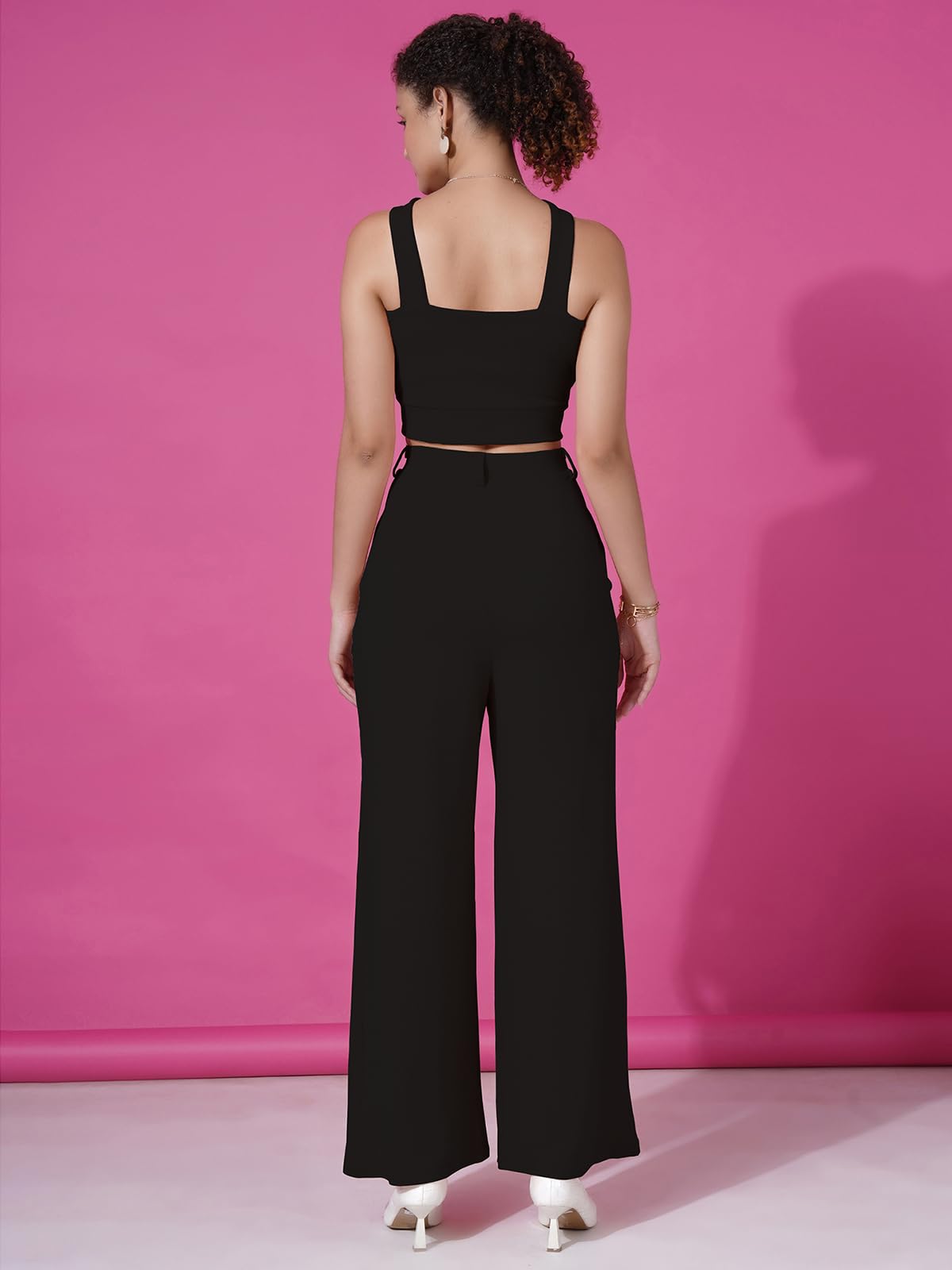 Selvia Womens Co-ords Set|Lycra Top and Trouser Set|Casual Co-ords Set for Women|Two Piece Co-ord Set|Top & Pant Set(685CTK1156