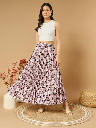 Kzully Crepe Western WomenS Skirts Purple