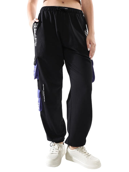 Hubberholme Women Colourblocked Jogger High-Rise Casual Track Pants 4