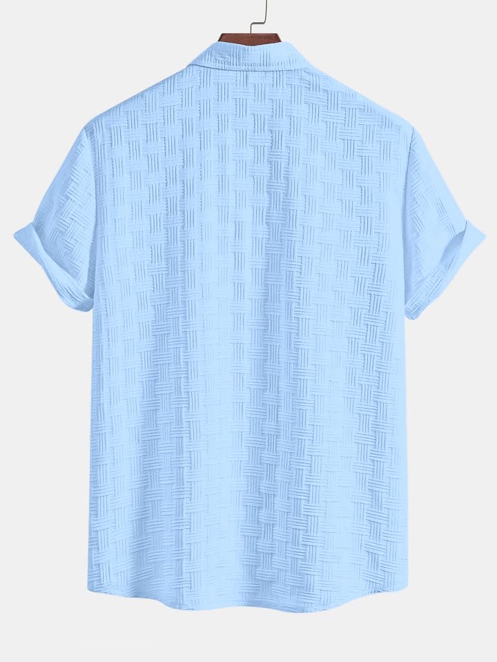 Leriya Fashion MenS Regular Fit Shirt Light Blue