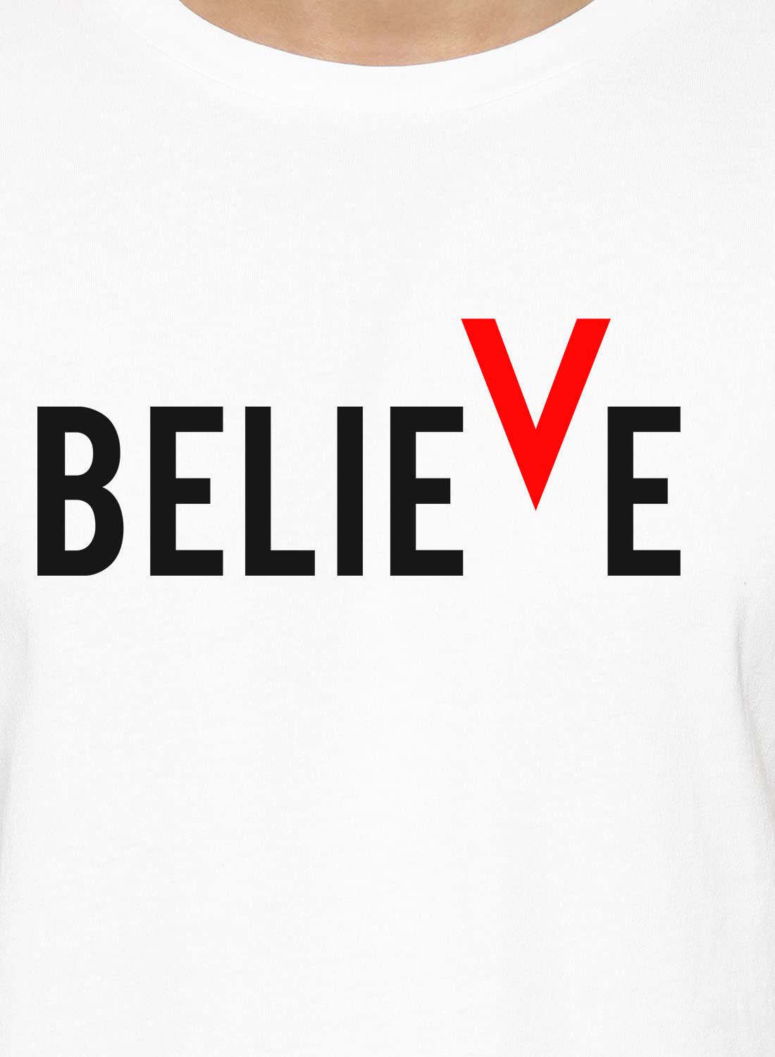 ADRO Men's Believe Design Printed T-Shirt (S)