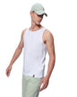Bewakoof Mens Solid 100% Cotton Vest - Regular Fit, Round Neck, Sleeveless White