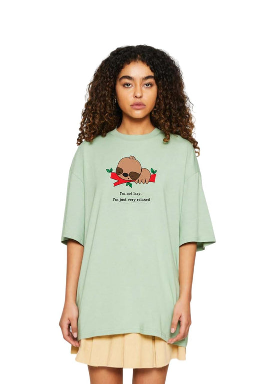 Kotty WomenS Printed Cotton Blend Oversized T-Shirts