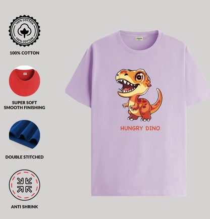ADRO T Shirts for Boys & Girls || Dinosaur Printed T-Shirt || Ages 3-14 || 100% Cotton Round Neck Tshirt for Boys & Girls||KRN-D