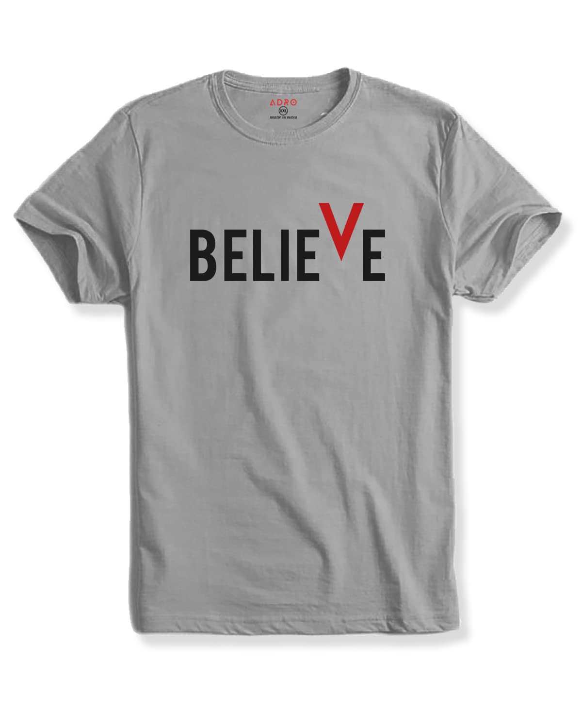 ADRO Men's Believe Design Printed T-Shirt (L)