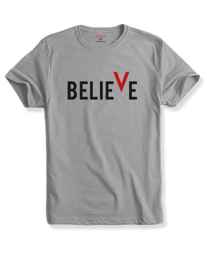 ADRO Men's Believe Design Printed T-Shirt (L)
