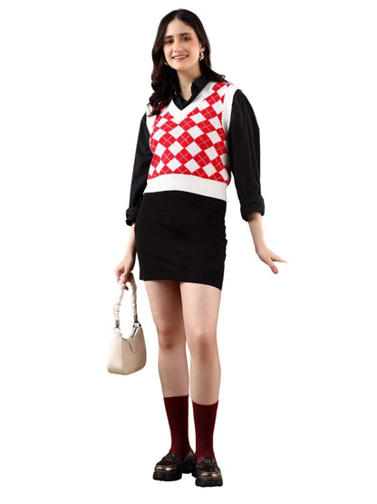 Kotty WomenS Trendy Sleeveless Sweater Vests  Perfect For Layering And Smart-Casual Outfits(Multicolored,S)