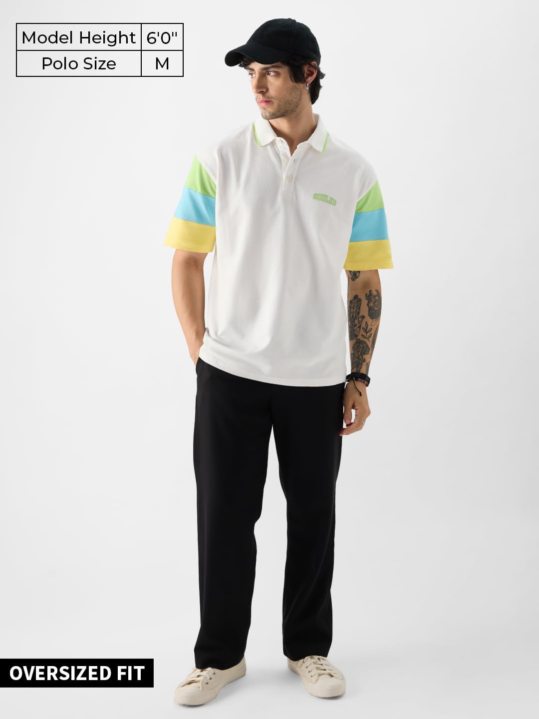 The Souled Store MenTSS Originals: White BlockOversized Polos