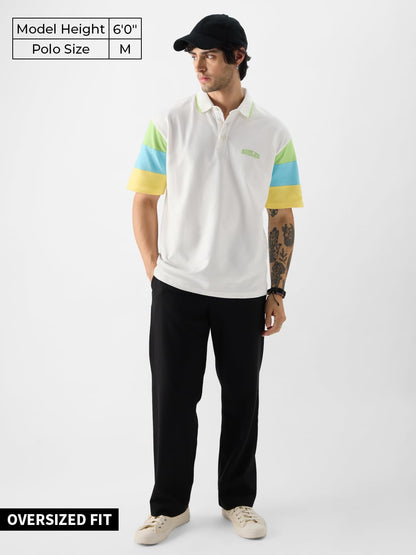 The Souled Store MenTSS Originals: White BlockOversized Polos