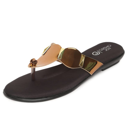 ORTHO JOY Fancy doctor slippers | Soft and stylish chappal for women | Comfortable flat sandals for women stylish