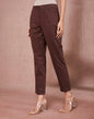 Fabindia Brown Cotton Full Length Slim Chino Pant